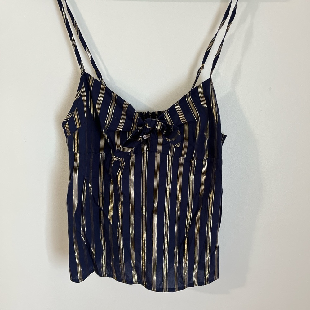 Victoria's Secret Blue Sleeveless Camisole with Tie Front